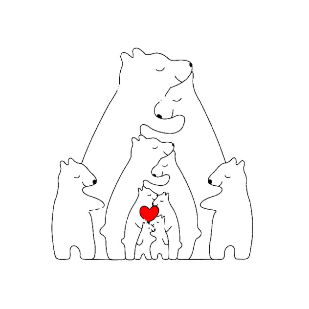 Bärenfamilie-Holzpuzzle™ | Das ultimative Geschenk der Familienliebe