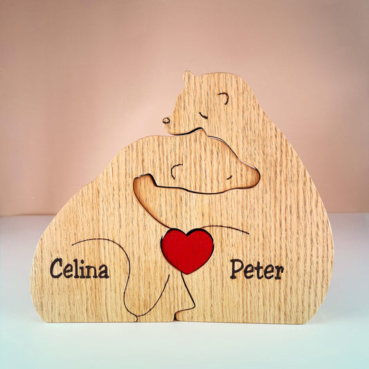 Bärenfamilie-Holzpuzzle-V2™ - Das perfekte Geschenk zum Muttertag!