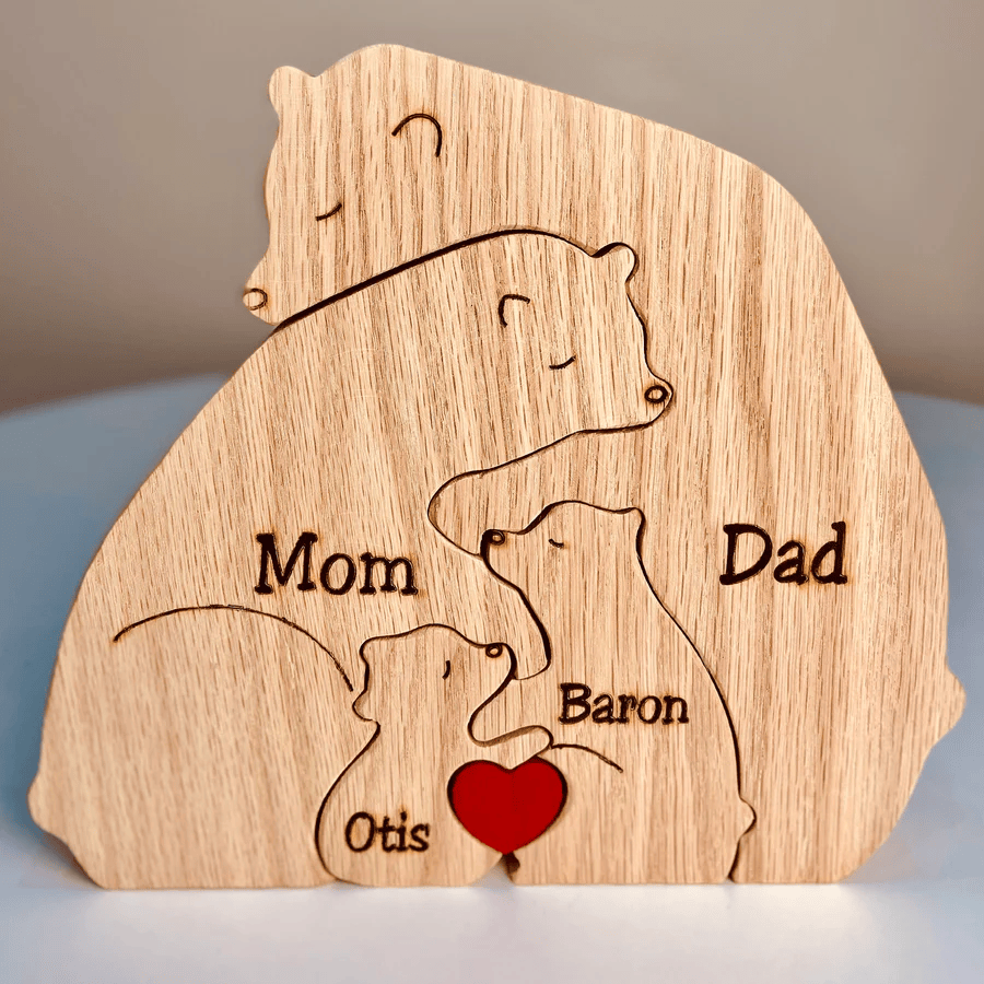 Bärenfamilie-Holzpuzzle-V2™ - Das perfekte Geschenk zum Muttertag!
