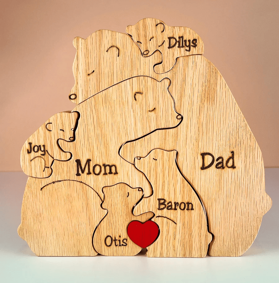 Bärenfamilie-Holzpuzzle-V2™ - Das perfekte Geschenk zum Muttertag!