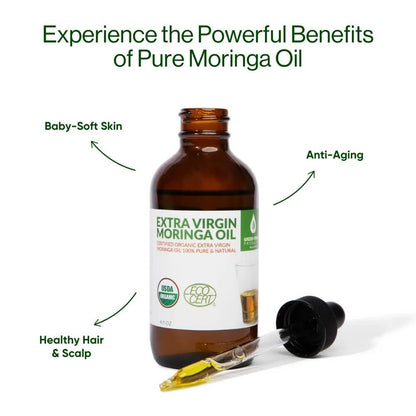 100% Pure Moringa Oil for Naturally Radiant Skin & Hair!