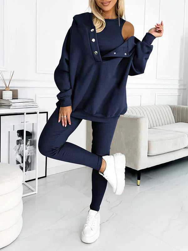 Fillie™ | Set aus Sweatshirt mit Kapuze, Weste und Hose (3er-Set)