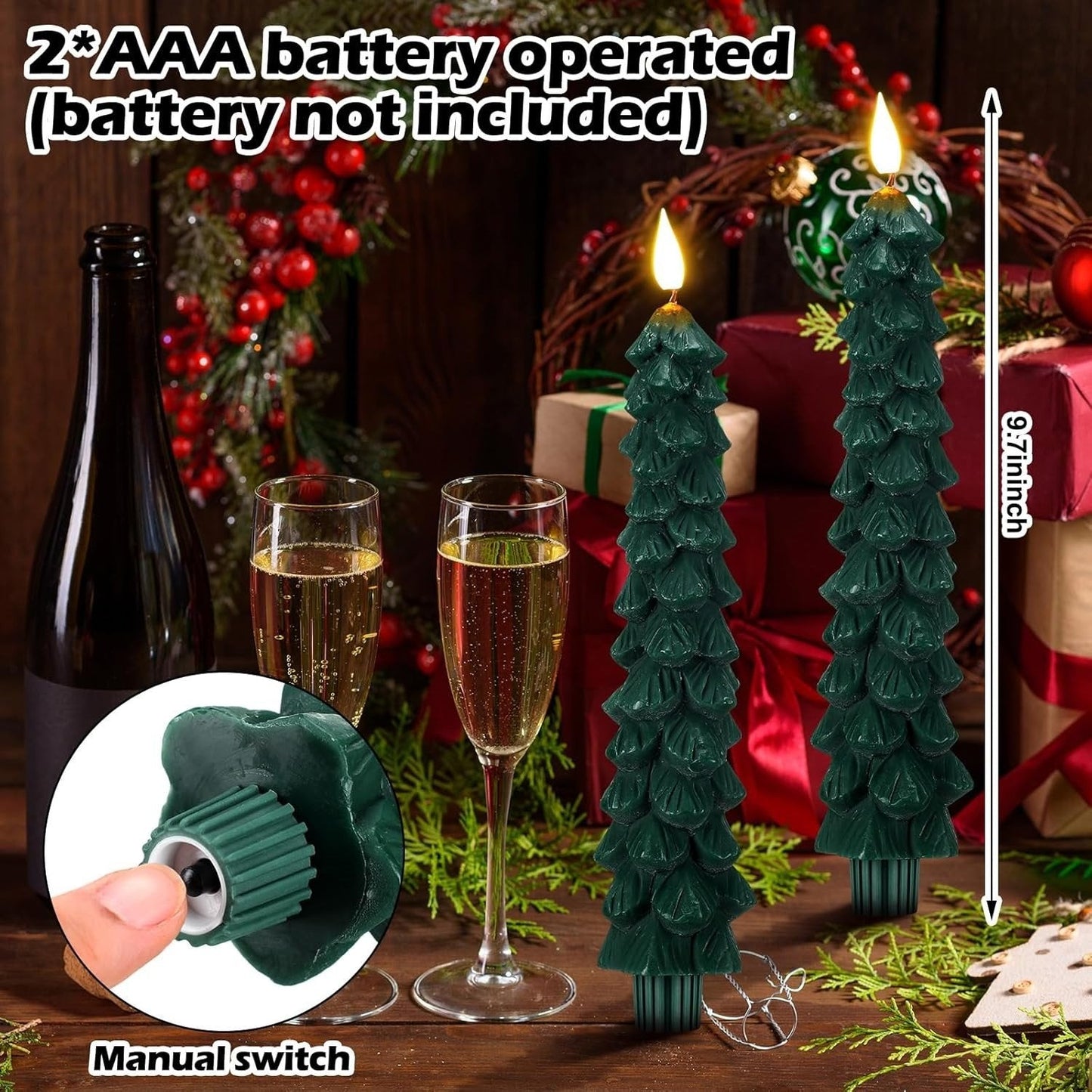 ChristmasGlow™ Festliche LED-Kerzen Set