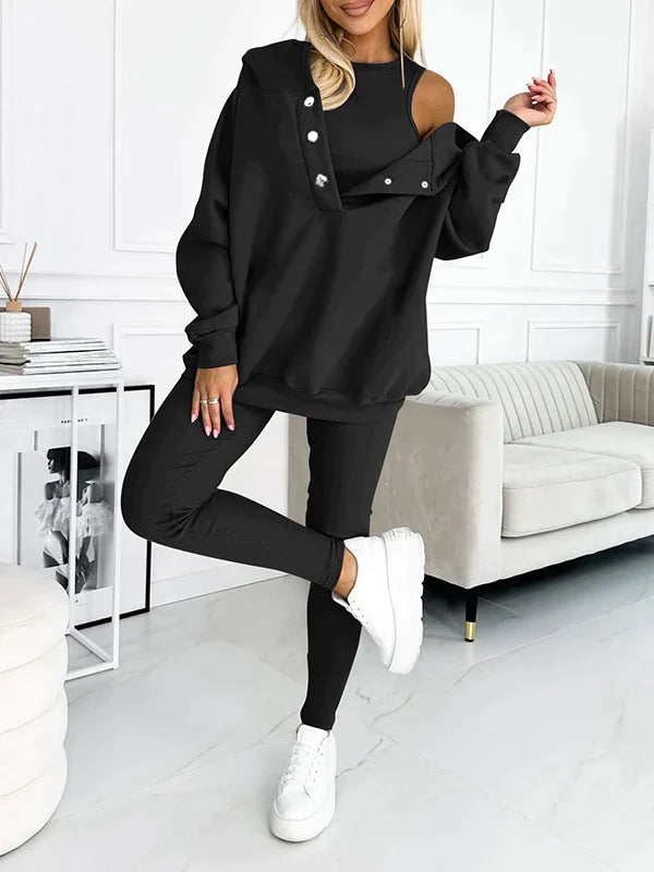 Fillie™ | Set aus Sweatshirt mit Kapuze, Weste und Hose (3er-Set)