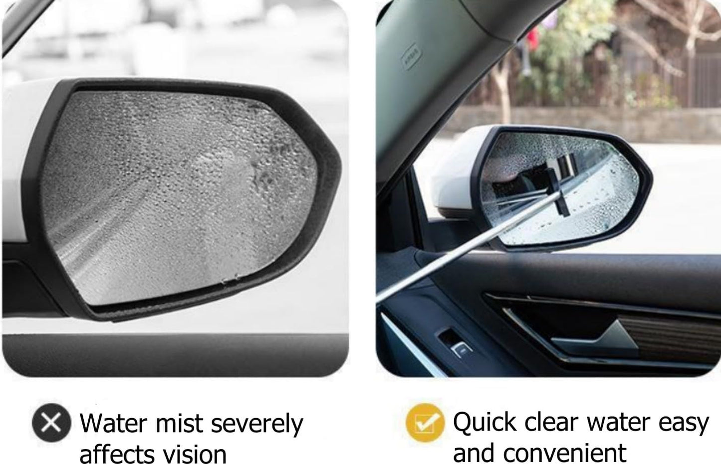AutoClean™ Seitenspiegelwischer – Einfache Reinigung für klare Sicht bei Regen und Nebel