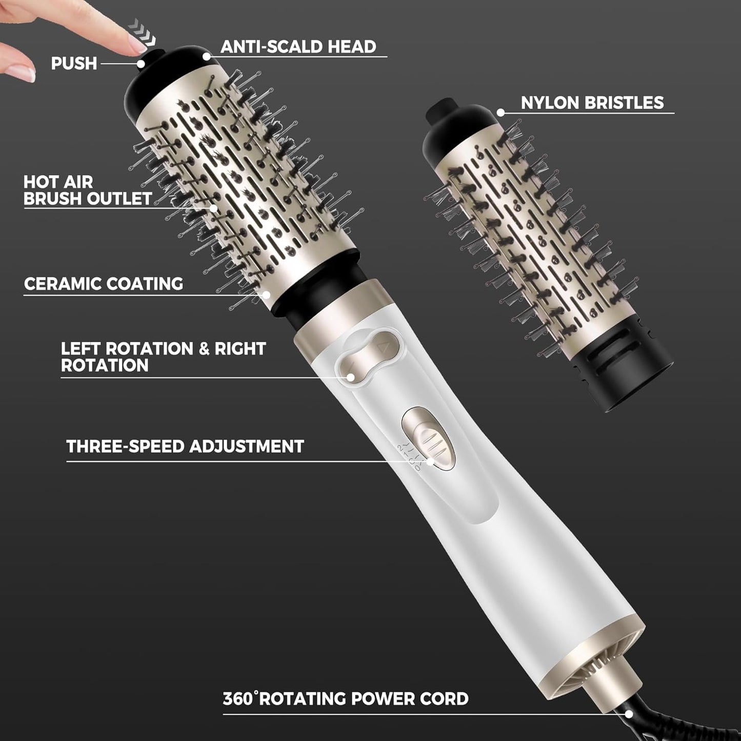 StylAir™ Rotierende Haartrockner-Bürste – Volumen, Glanz und perfekte Frisuren in einem Schritt