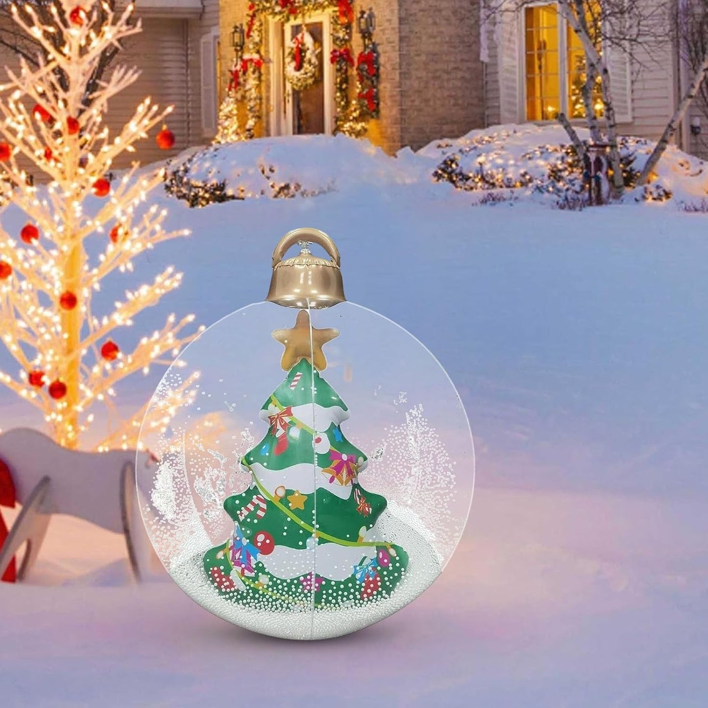 WeihnachtsGlanz™ Große aufblasbare Weihnachtskugeln – Perfekte Dekoration für Ihren Außenbereich!