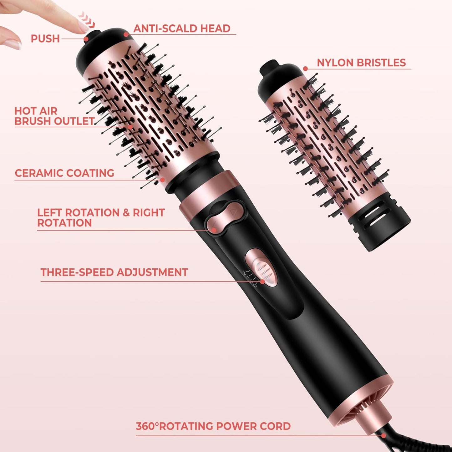 StylAir™ Rotierende Haartrockner-Bürste – Volumen, Glanz und perfekte Frisuren in einem Schritt