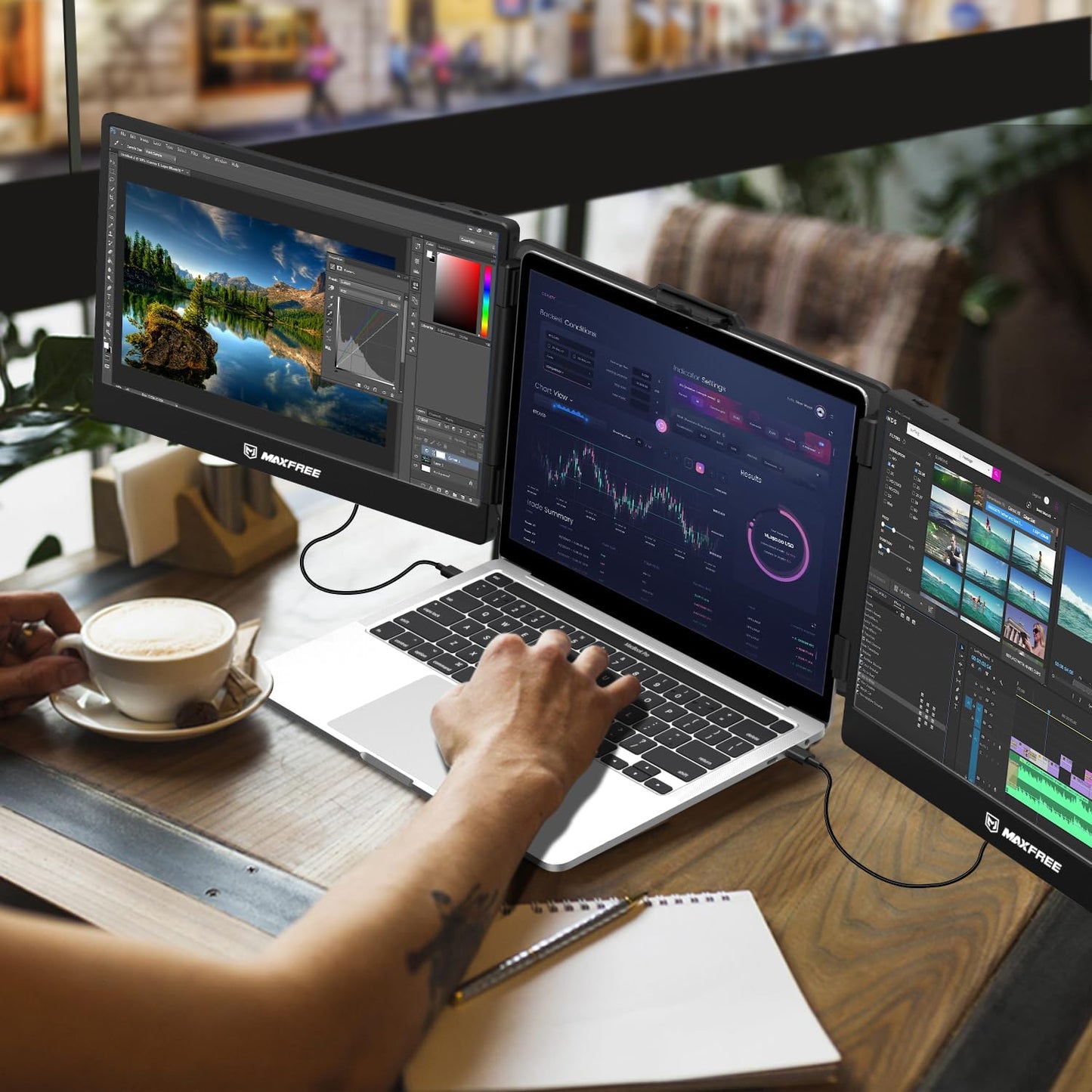 S2™ Triple Monitor für Laptop – Mehr Bildschirm, mehr Produktivität!