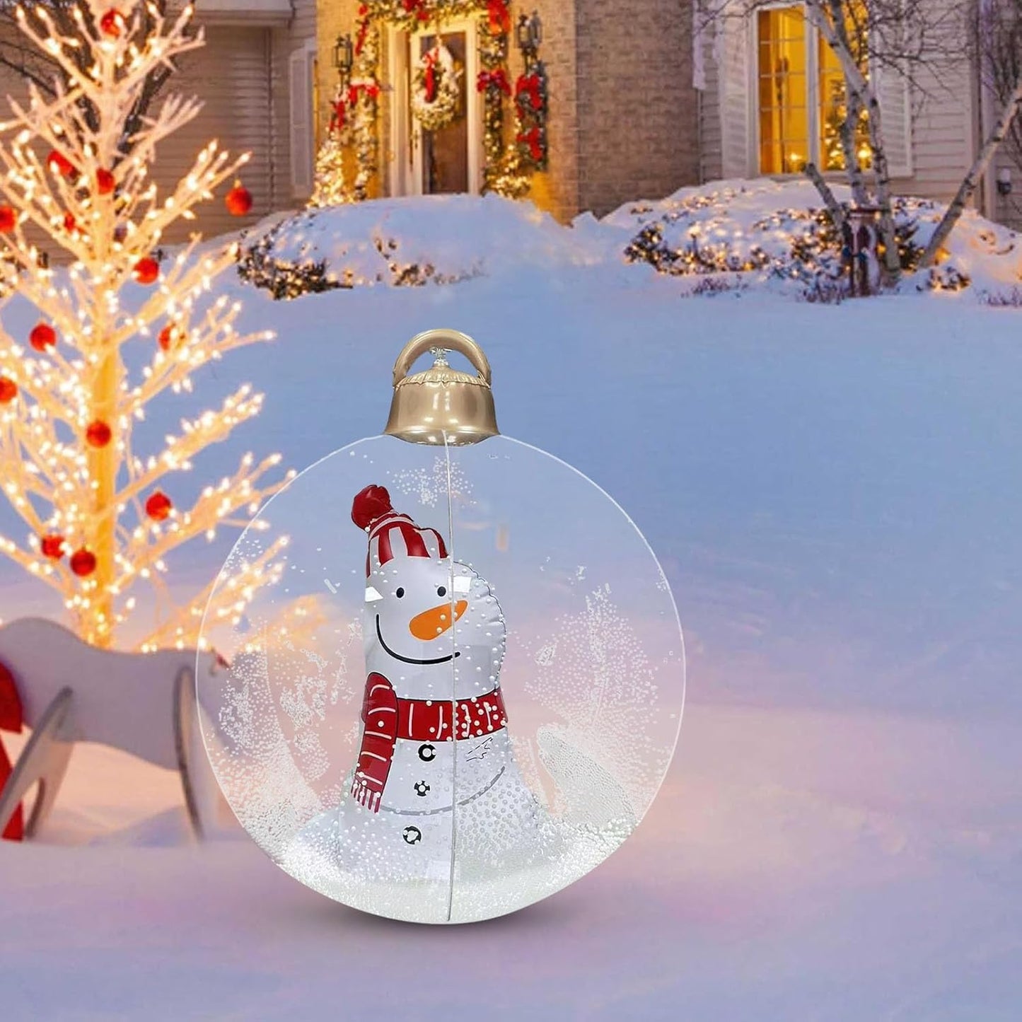 WeihnachtsGlanz™ Große aufblasbare Weihnachtskugeln – Perfekte Dekoration für Ihren Außenbereich!