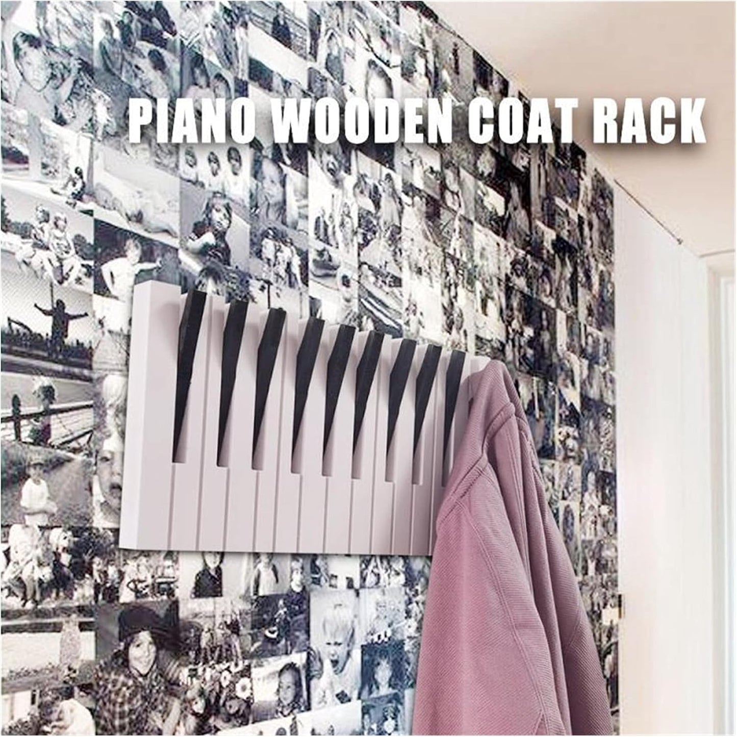 PianoRack™ Kleiderhaken – Klassischer Holz-Haken für Ordnung und Stil