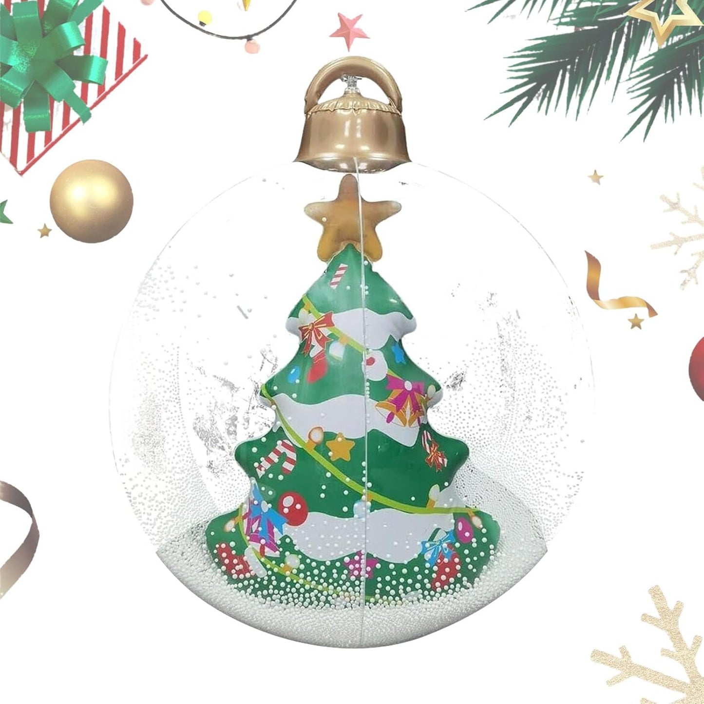 WeihnachtsGlanz™ Große aufblasbare Weihnachtskugeln – Perfekte Dekoration für Ihren Außenbereich!
