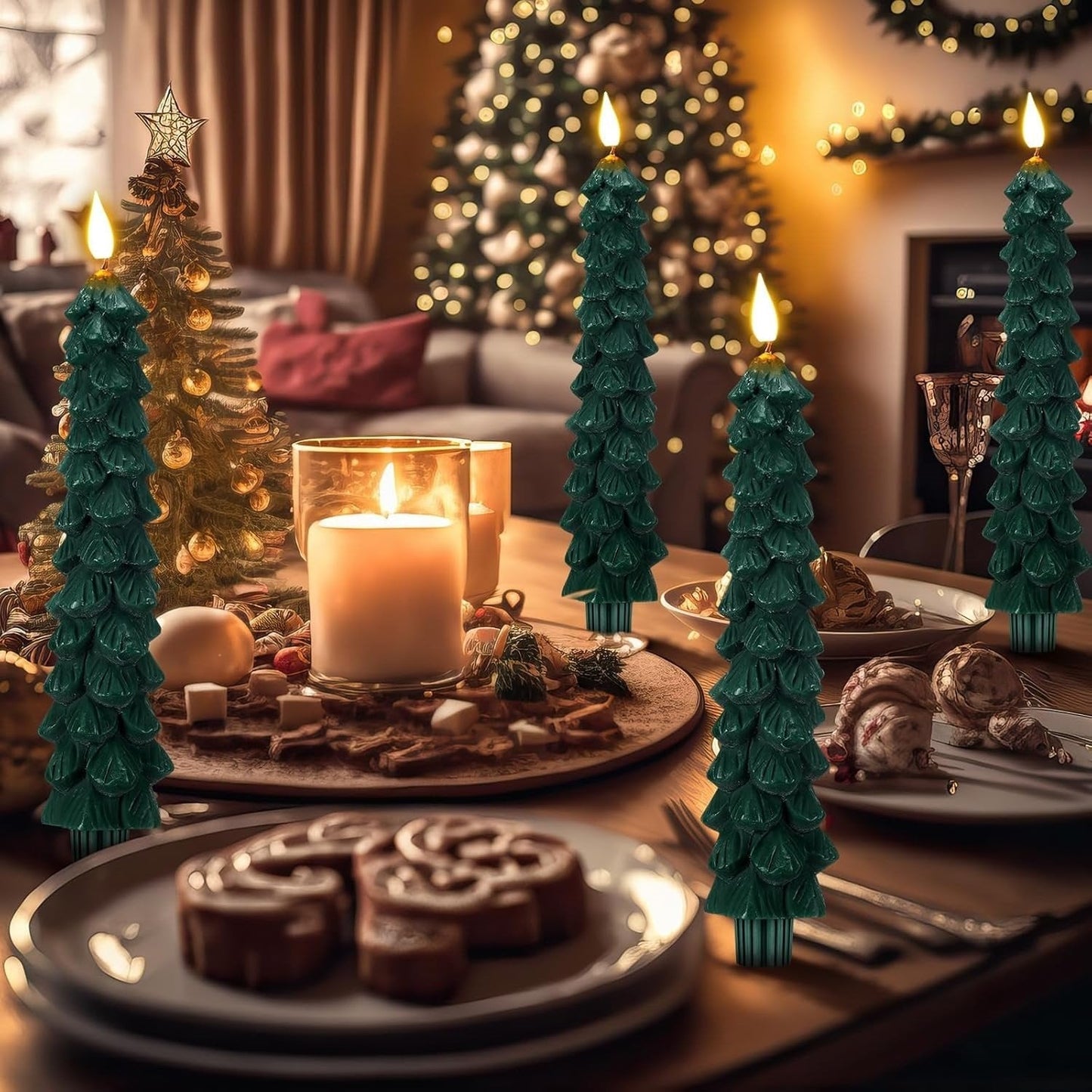 ChristmasGlow™ Festliche LED-Kerzen Set