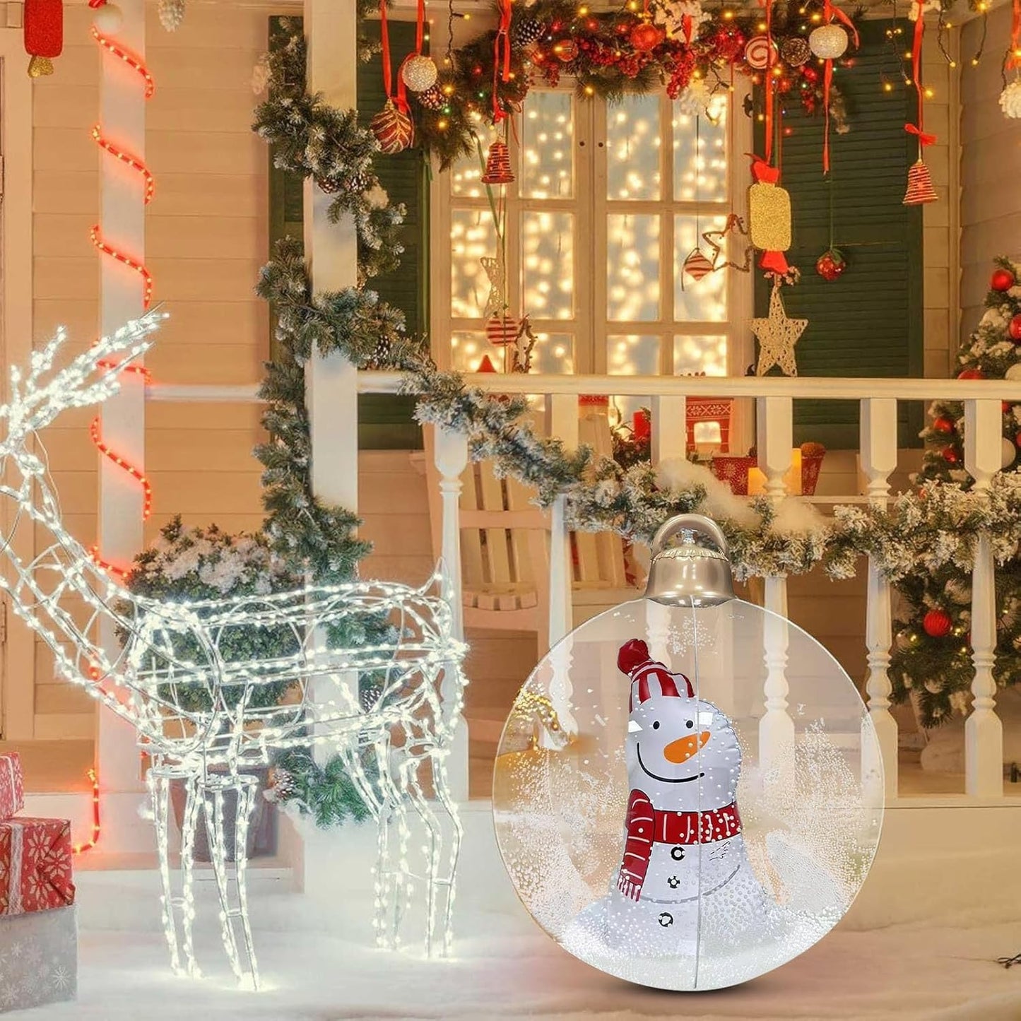WeihnachtsGlanz™ Große aufblasbare Weihnachtskugeln – Perfekte Dekoration für Ihren Außenbereich!