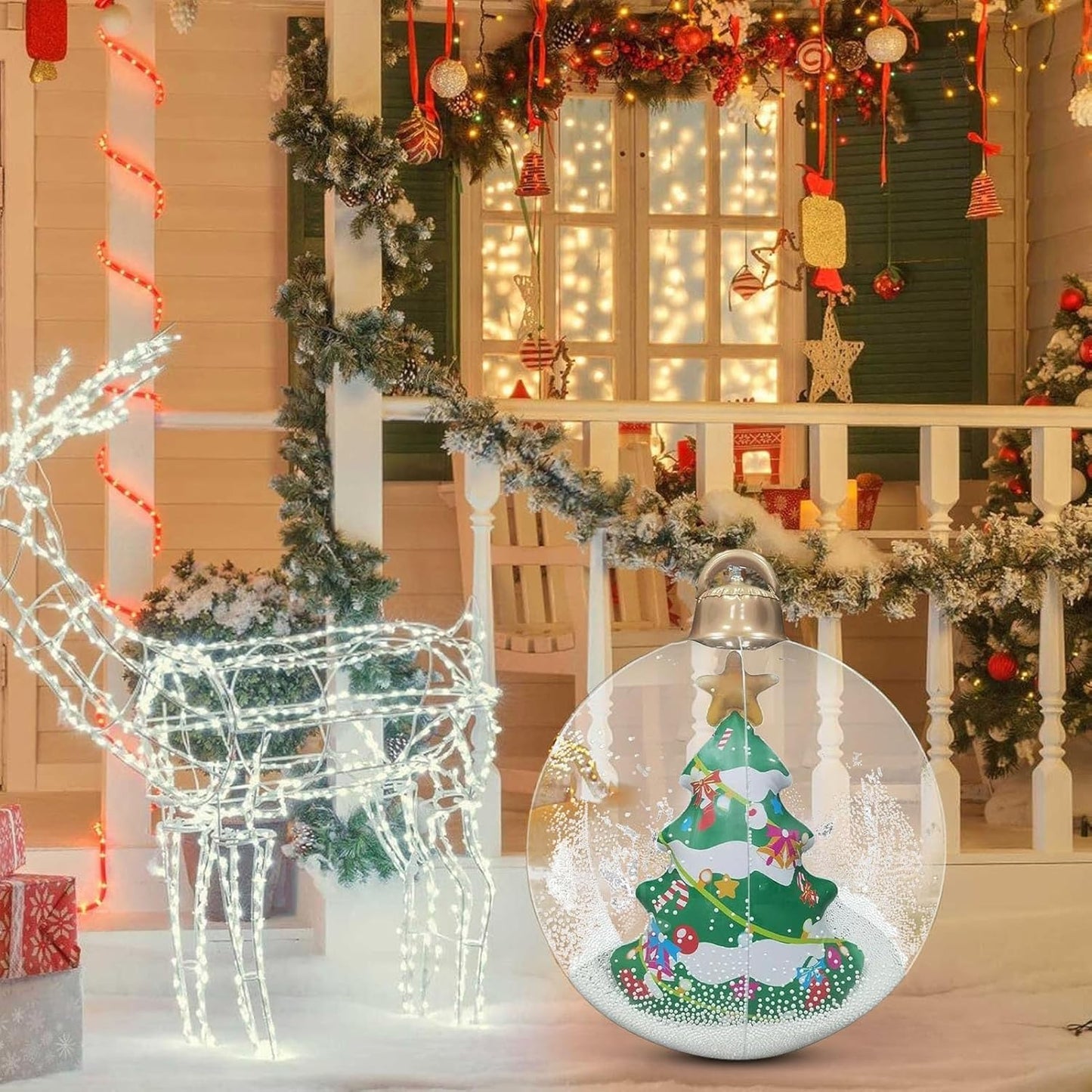 WeihnachtsGlanz™ Große aufblasbare Weihnachtskugeln – Perfekte Dekoration für Ihren Außenbereich!
