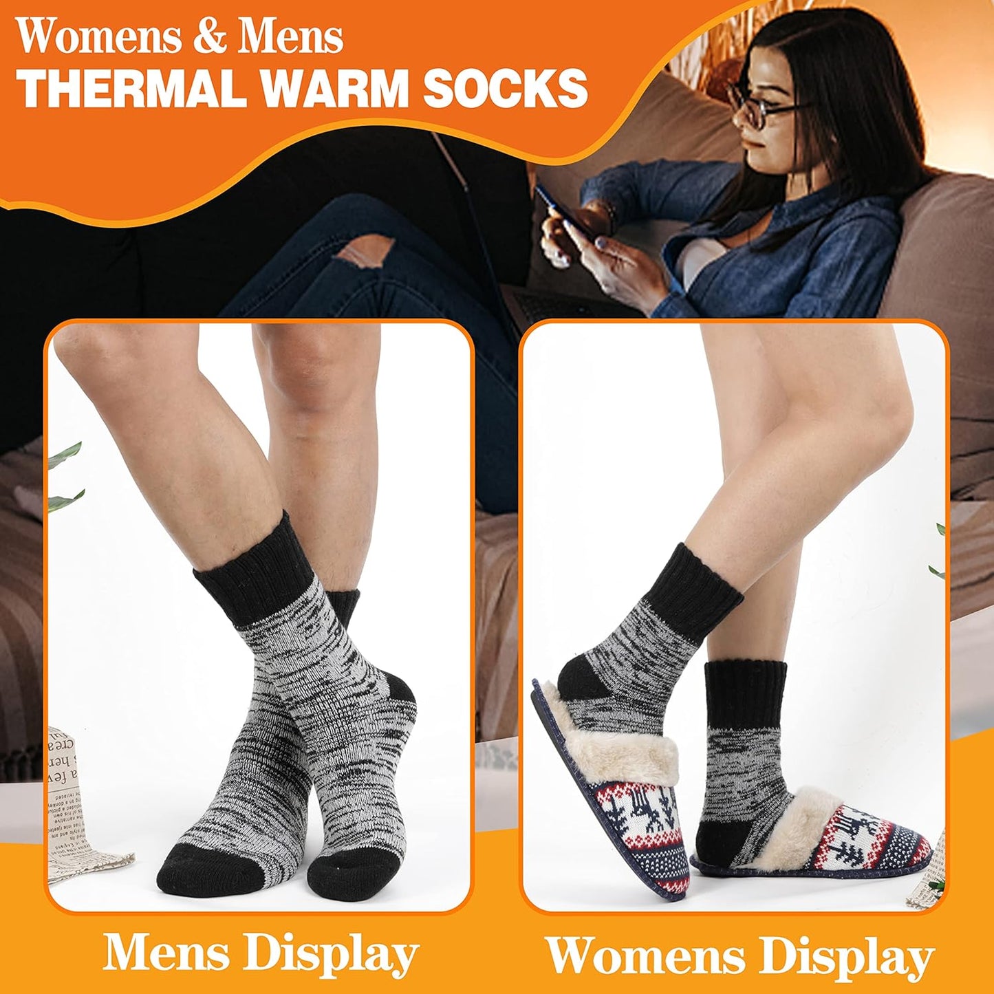 ThermoSox™ Wärmesocken – Kuschelig und Atmungsaktiv für kalte Tage