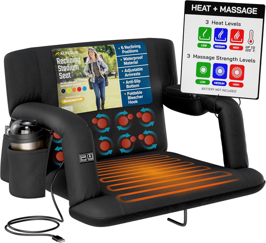 Alpcour™ Heizmassage-Stadionsitz – Ihr Komfort für jedes Event, jederzeit!