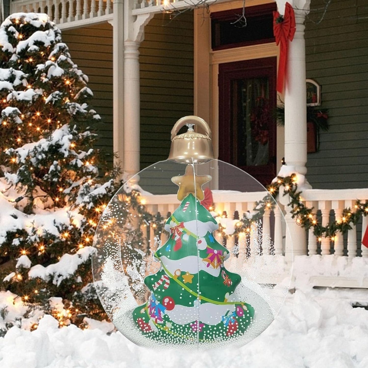 WeihnachtsGlanz™ Große aufblasbare Weihnachtskugeln – Perfekte Dekoration für Ihren Außenbereich!