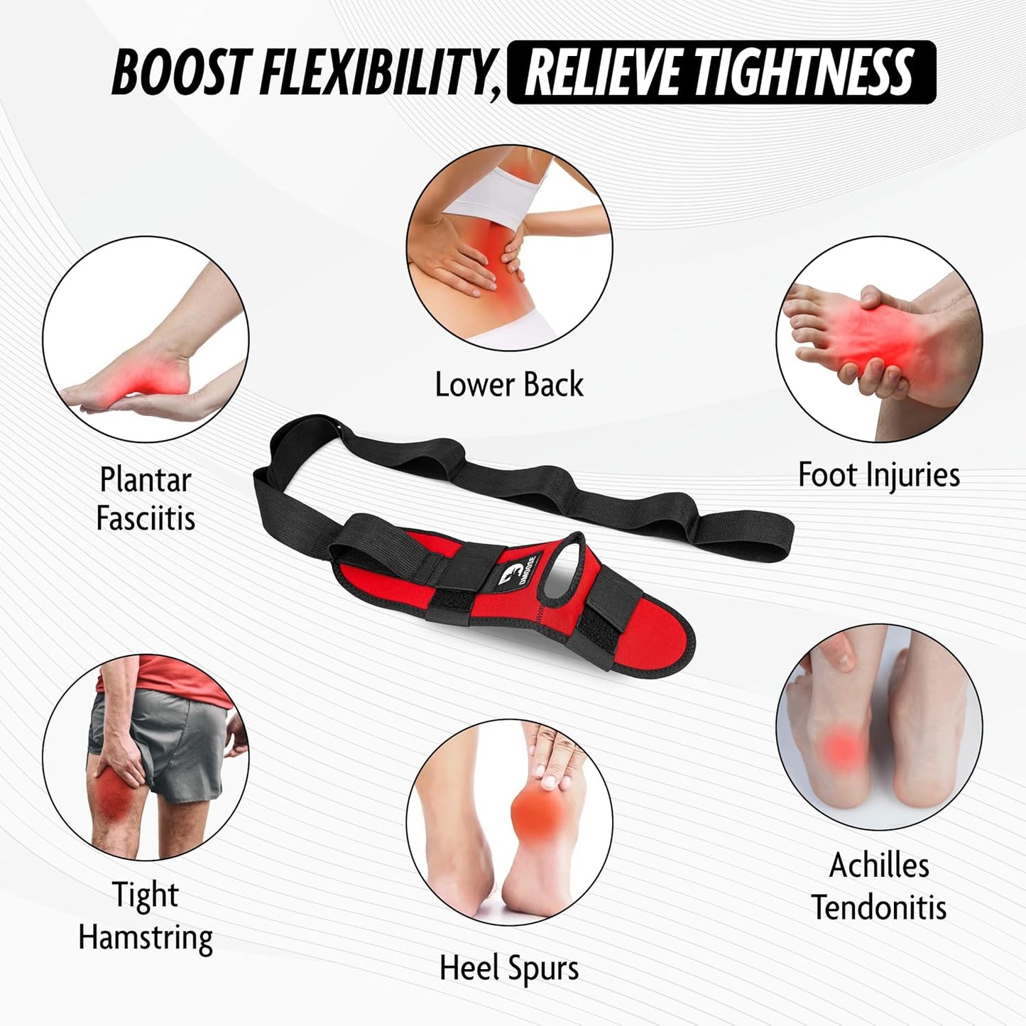 FlexStretch™ Dehnriemen für Füße und Waden