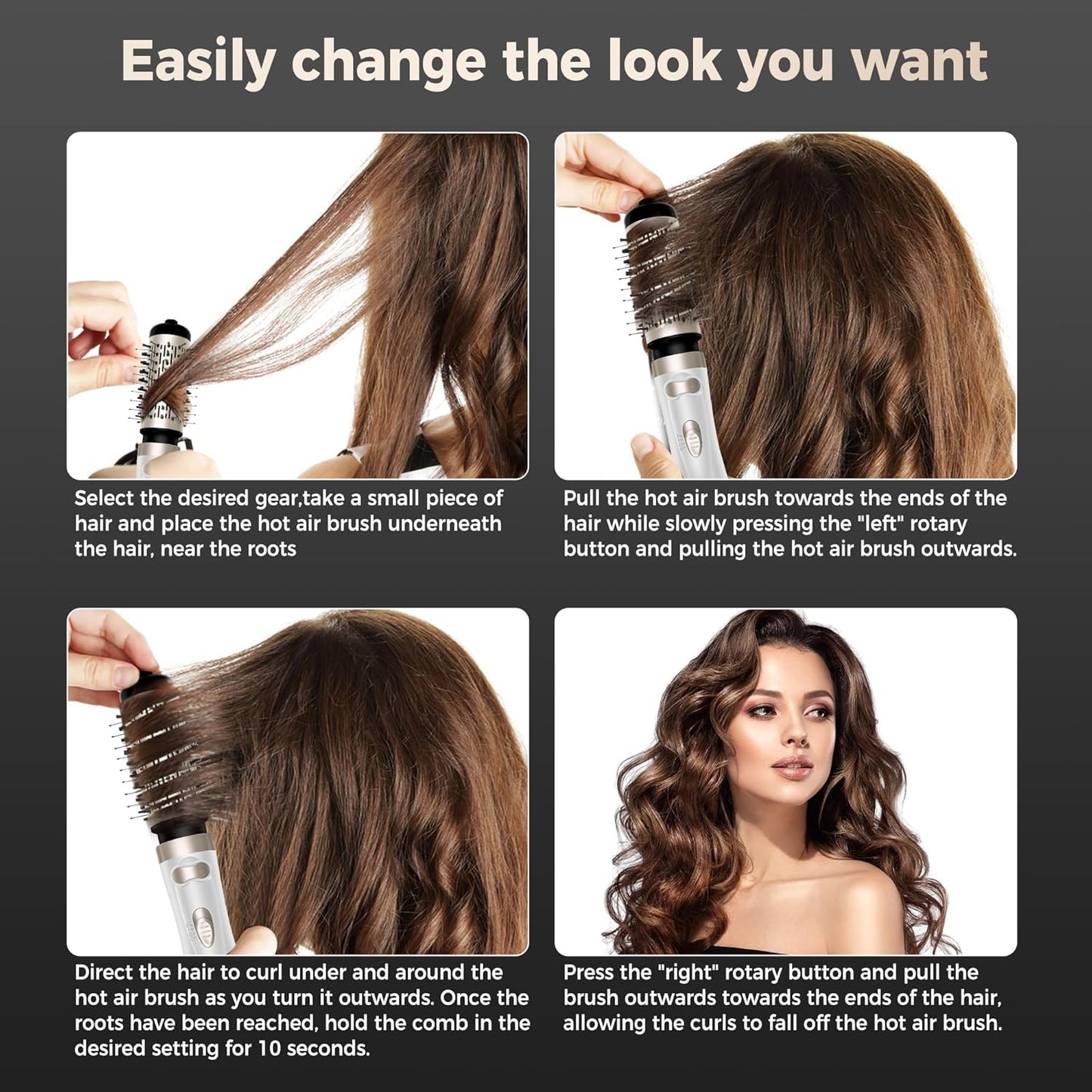 StylAir™ Rotierende Haartrockner-Bürste – Volumen, Glanz und perfekte Frisuren in einem Schritt