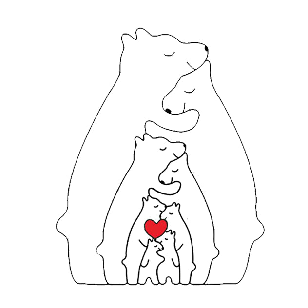 Bärenfamilie-Holzpuzzle™ | Das ultimative Geschenk der Familienliebe