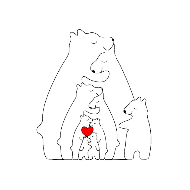 Bärenfamilie-Holzpuzzle™ | Das ultimative Geschenk der Familienliebe