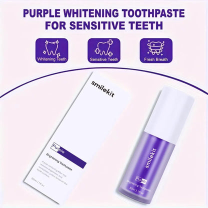 smilekit™ Purple Brightening Toothpaste - Professional Results at Home in Minutes