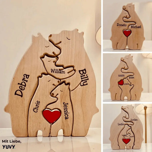 Bärenfamilie-Holzpuzzle™ | Das ultimative Geschenk der Familienliebe