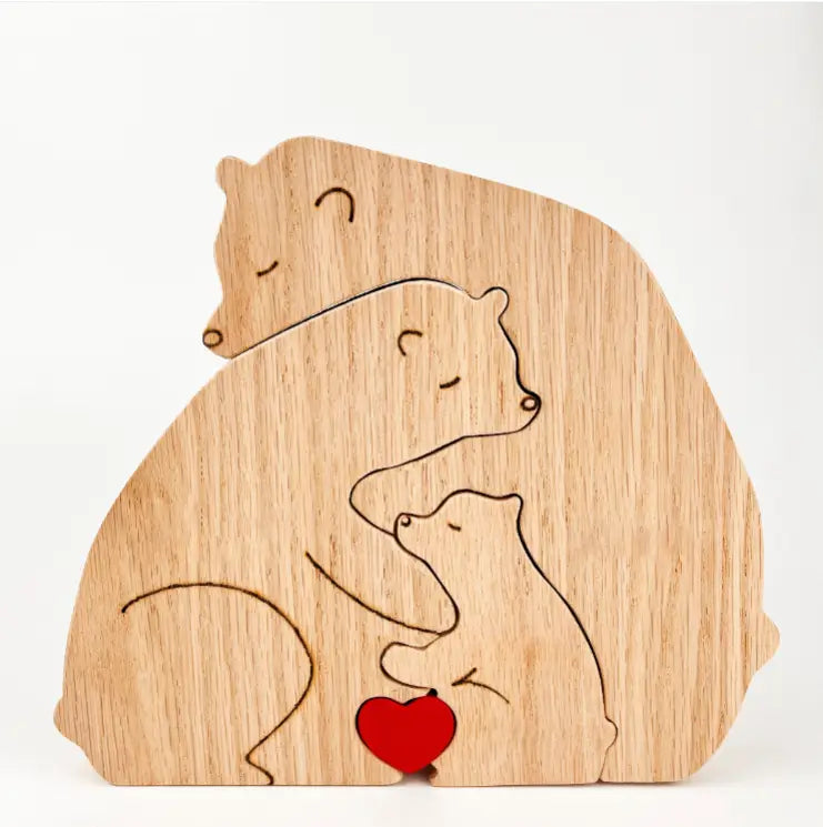 Bärenfamilie-Holzpuzzle-V2™ - Das perfekte Geschenk zum Muttertag!