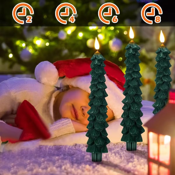 ChristmasGlow™ Festliche LED-Kerzen Set