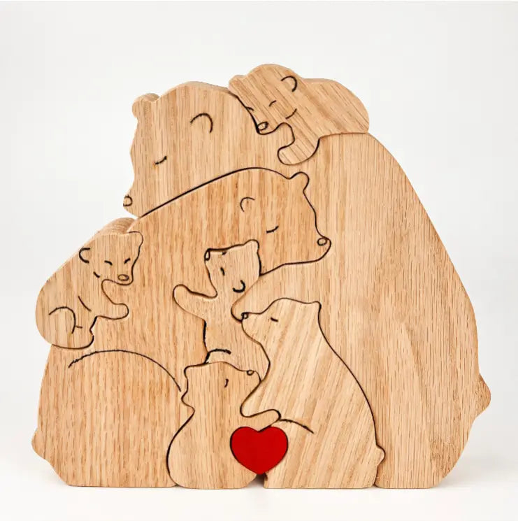 Bärenfamilie-Holzpuzzle-V2™ - Das perfekte Geschenk zum Muttertag!