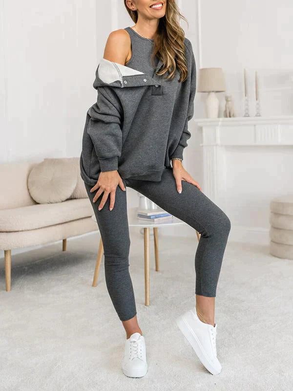 Fillie™ | Set aus Sweatshirt mit Kapuze, Weste und Hose (3er-Set)